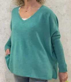 Absolut Cashmere Jumper Camille green lagoon