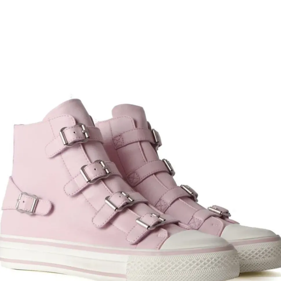Ash Virgin Leather Trainer crystal rose