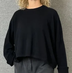 Caroline Cashmere Crew Sweater black