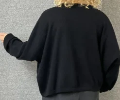 Caroline Cashmere Crew Sweater black