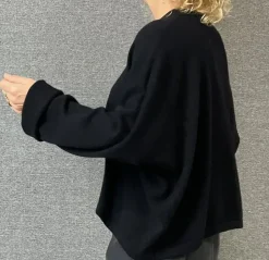 Caroline Cashmere Crew Sweater black