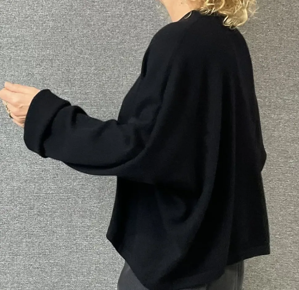 Caroline Cashmere Crew Sweater black