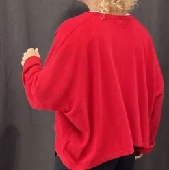 Caroline Crew Cardigan Red