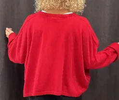 Caroline Crew Cardigan Red