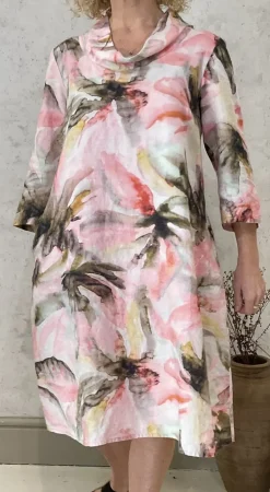Grizas Cowl dress abstract floral prints