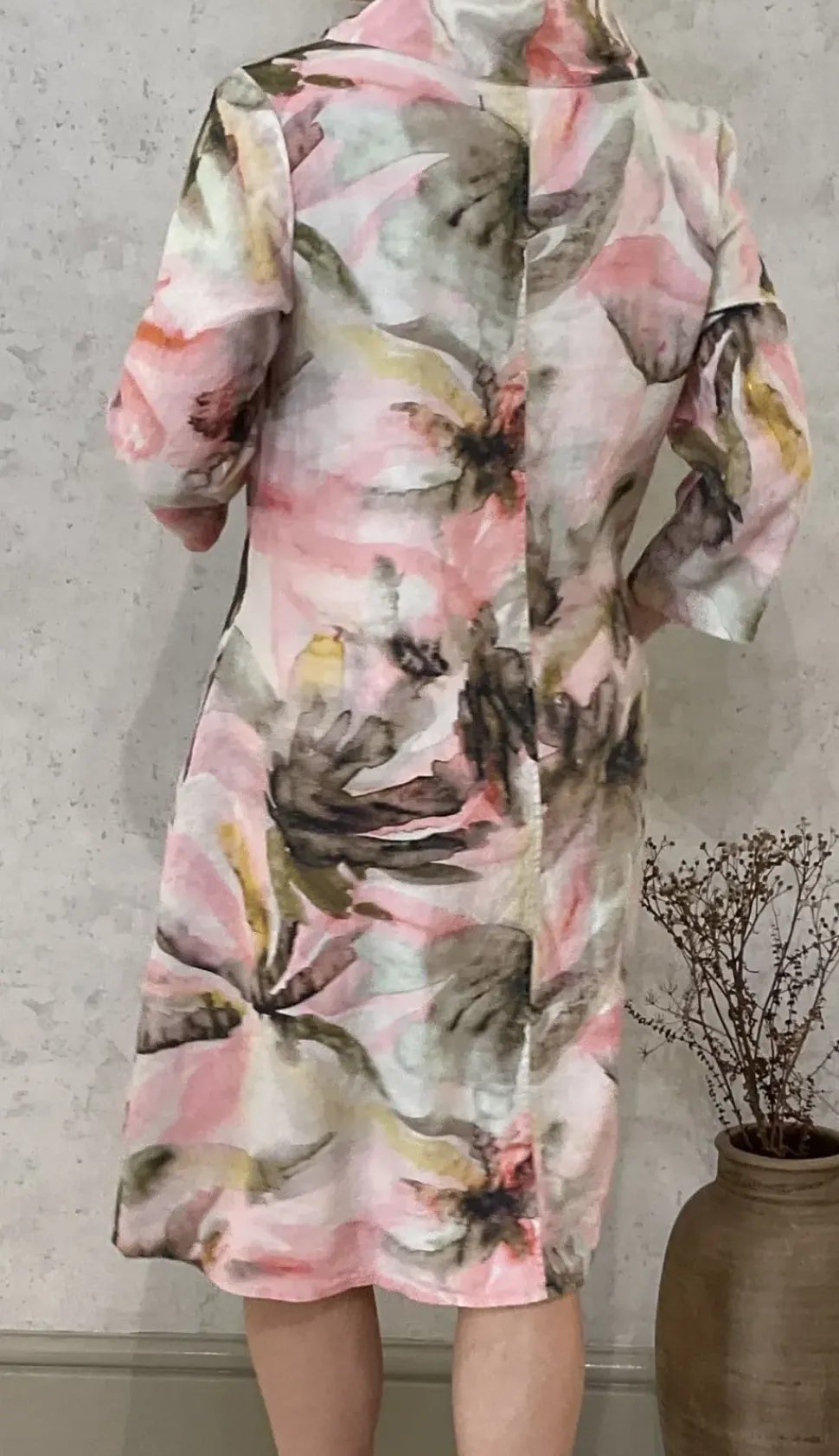 Grizas Cowl dress abstract floral prints