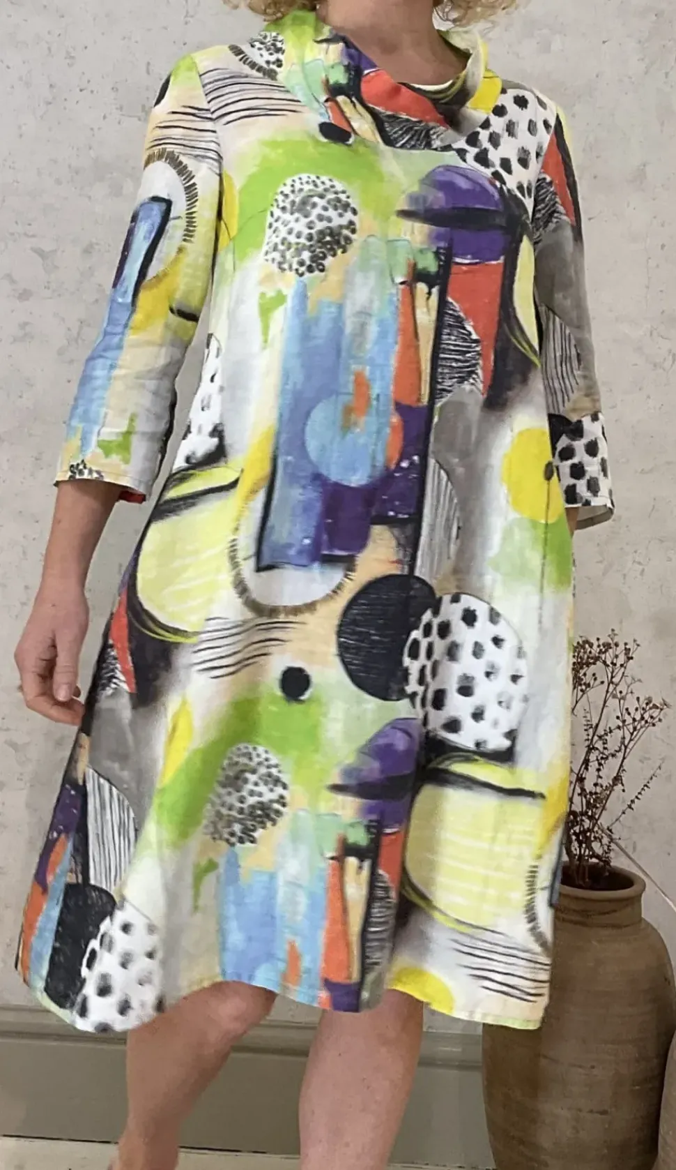 Grizas Cowl Dress brights