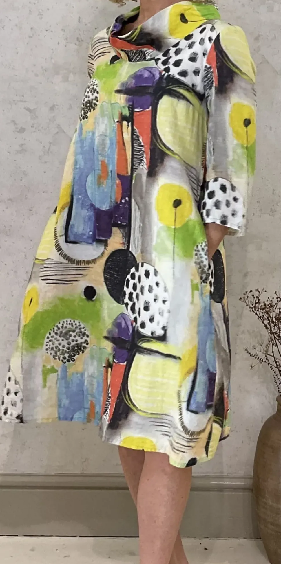 Grizas Cowl Dress brights