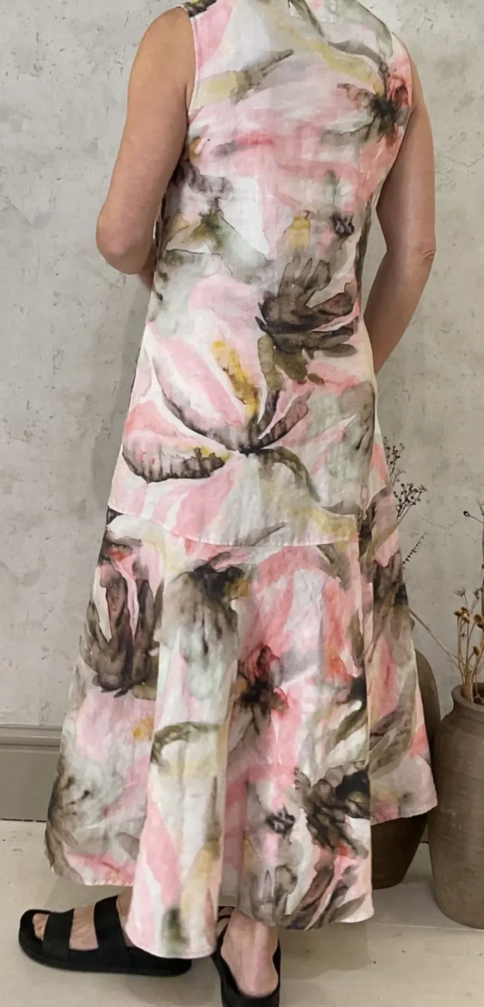 Grizas Dress abstract floral pinks