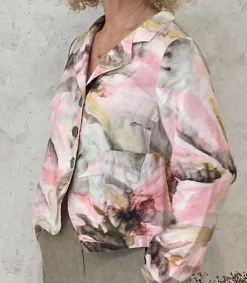 Grizas Jacket abstract floral pinks