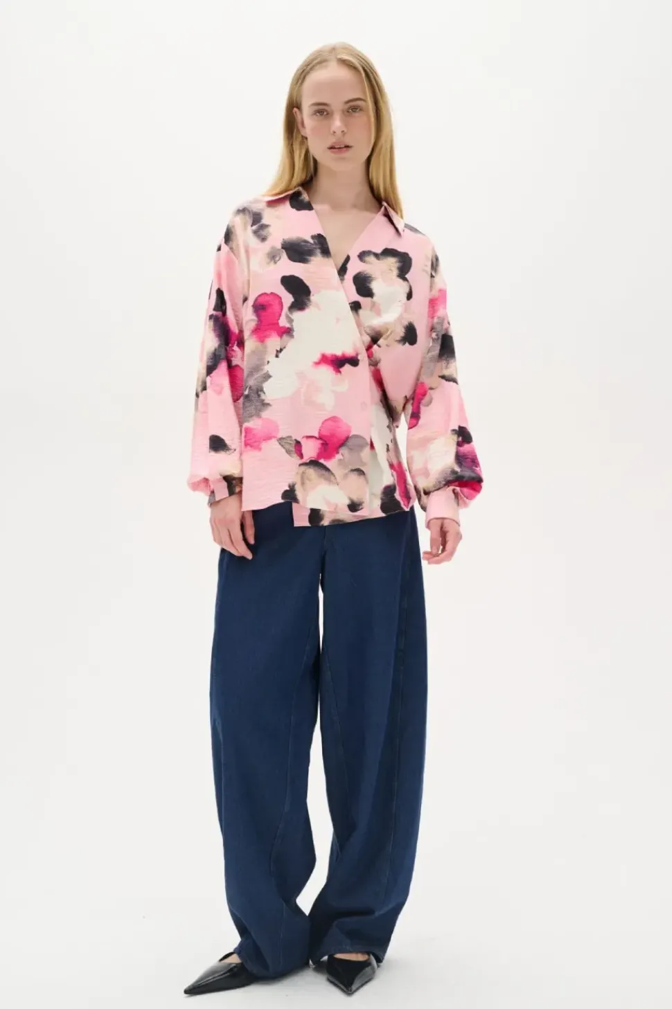 InWear Shirt Vanilla pale pink flower clouds