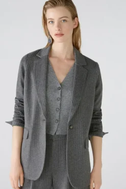 Oui Blazer grey black