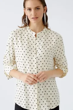 Oui Blouse offwhite/black