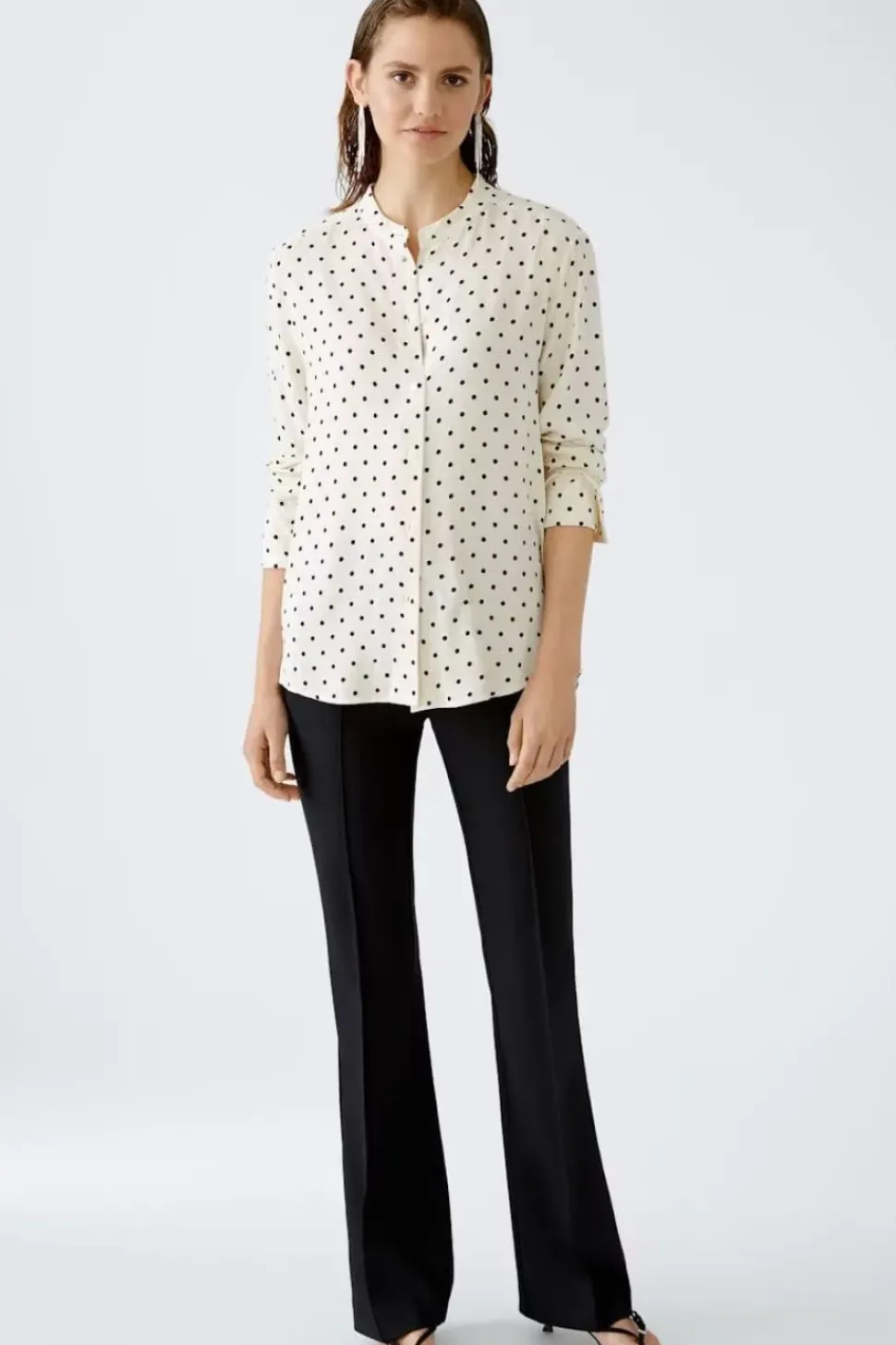 Oui Blouse offwhite/black