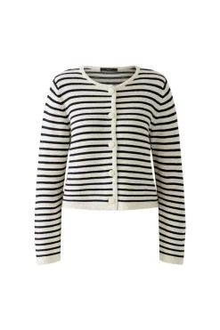 Oui Cardigan white blue