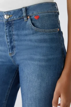 Oui Jeans Easy Kick dark blue denim