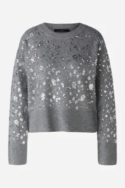 Oui Jumper Sparkles grey