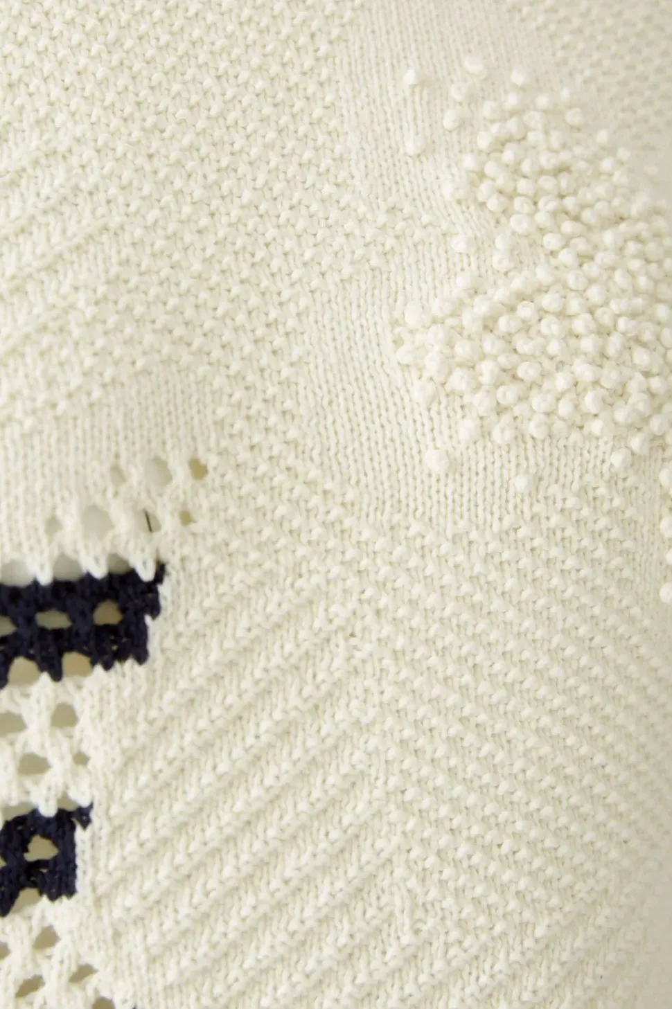 Oui Jumper white blue