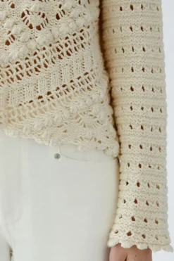 Oui Lace Jumper gardenia