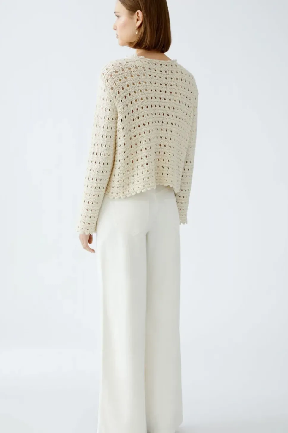 Oui Lace Jumper gardenia