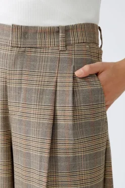 Oui Pleated Trouser light stone grey