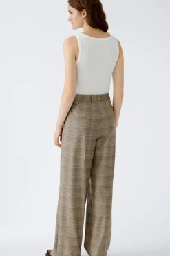 Oui Pleated Trouser light stone grey