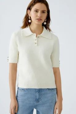 Oui Polo Jumper gardenia