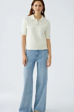 Oui Polo Jumper gardenia