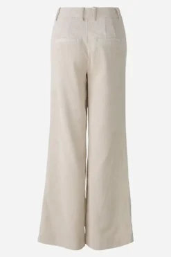 Oui Trouser Cord light beige melange