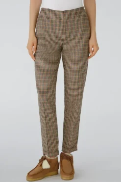Oui Trousers check
