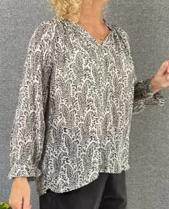 Part Two Blouse Elsia french oak paisley print