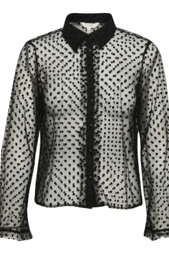 Part Two Blouse Marrike black flock dot