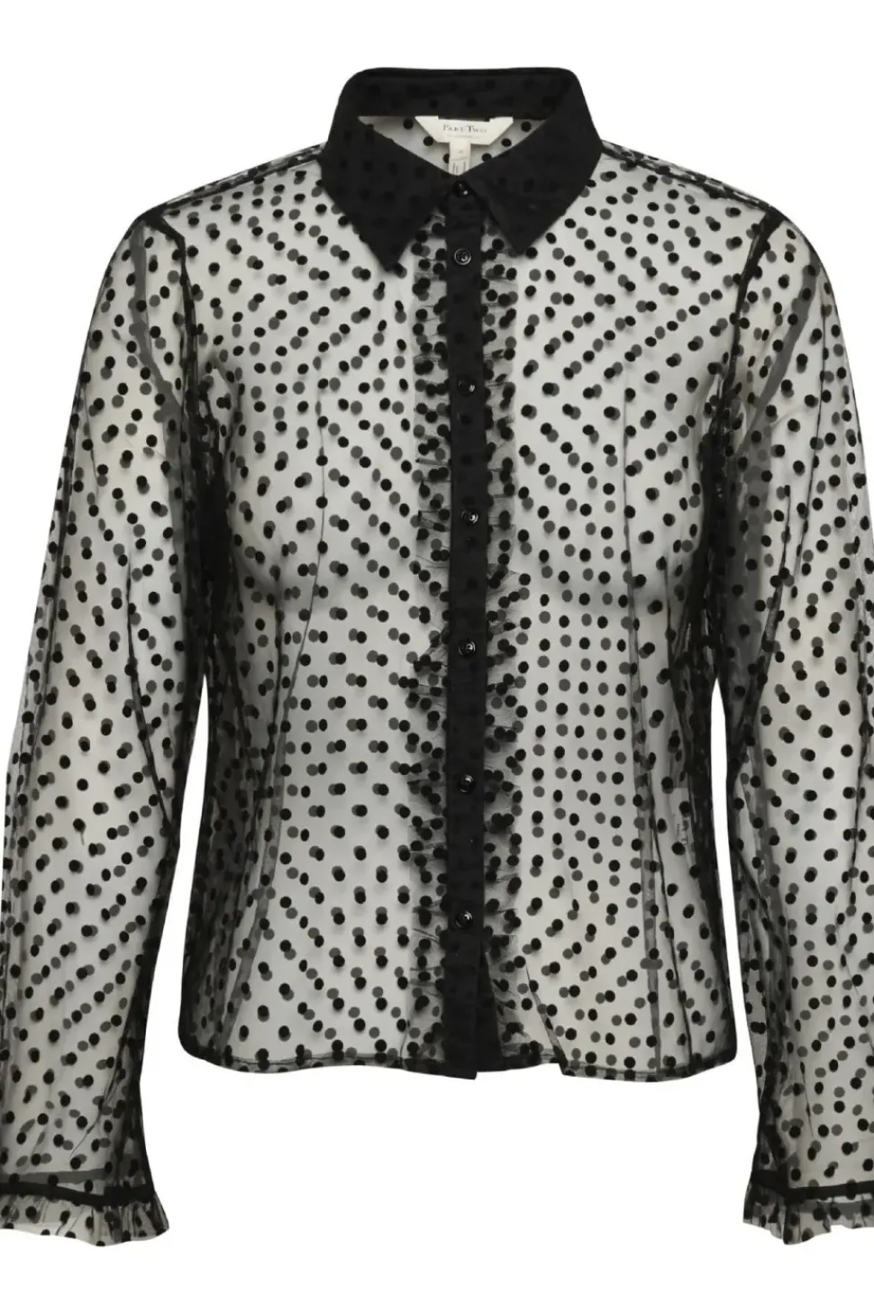 Part Two Blouse Marrike black flock dot