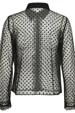Part Two Blouse Marrike black flock dot