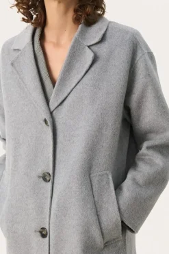 Part Two Coat Lorelai light grey melange