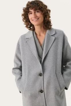 Part Two Coat Lorelai light grey melange
