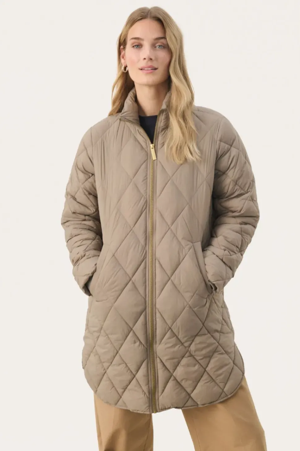 Part Two Coat Olilas desert taupe
