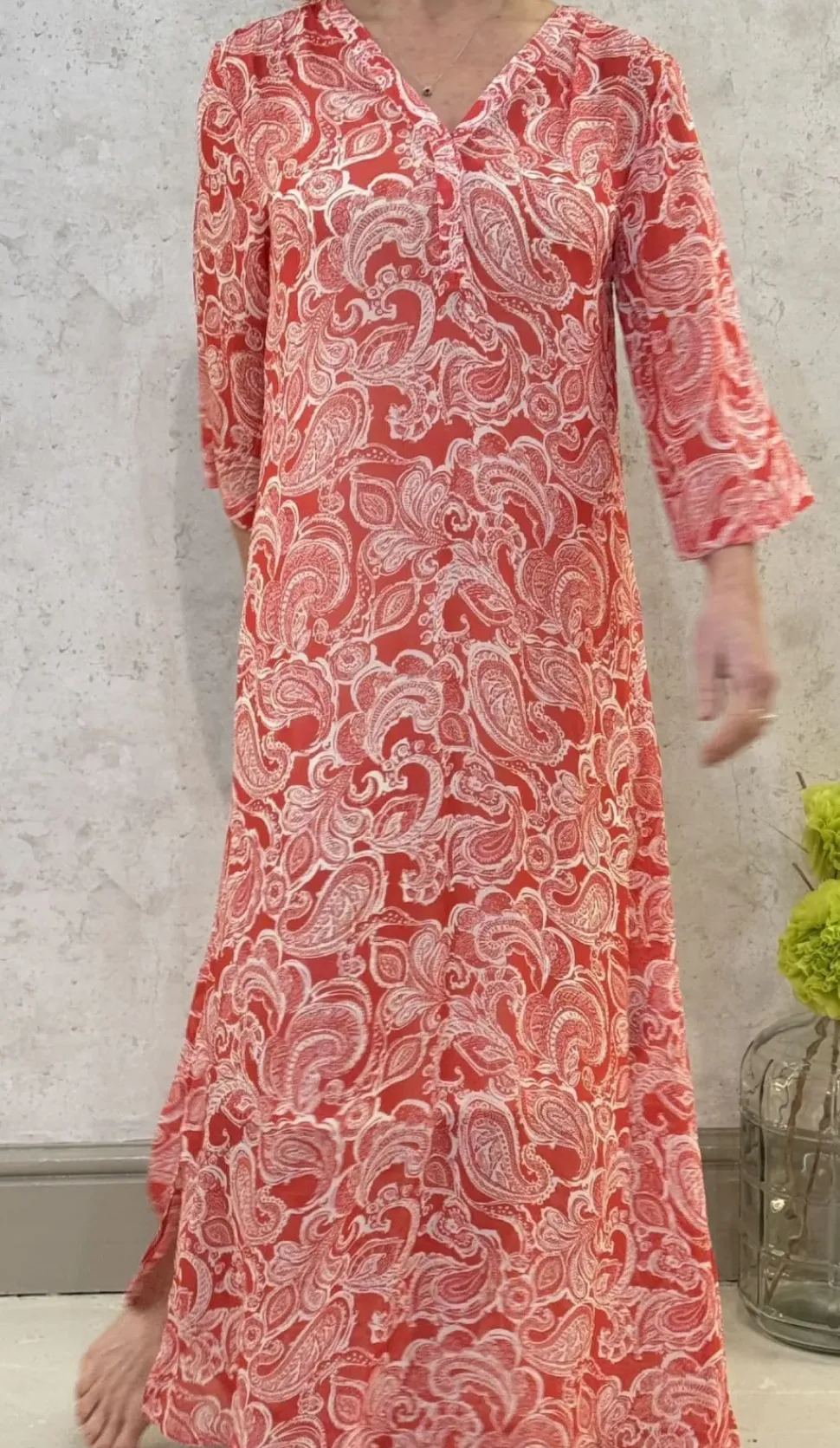 Part Two Dress Berit bittersweet paisley