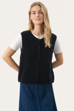 Part Two Knitted Waistcoat Primira navy
