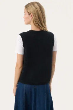 Part Two Knitted Waistcoat Primira navy