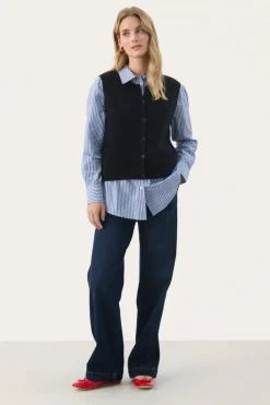 Part Two Knitted Waistcoat Primira navy