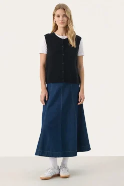 Part Two Knitted Waistcoat Primira navy