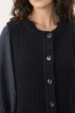 Part Two Knitted Waistcoat Noemie dark navy