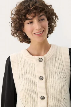 Part Two Knitted Waistcoat Noemie whitecap