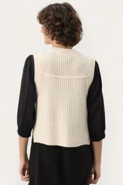 Part Two Knitted Waistcoat Noemie whitecap