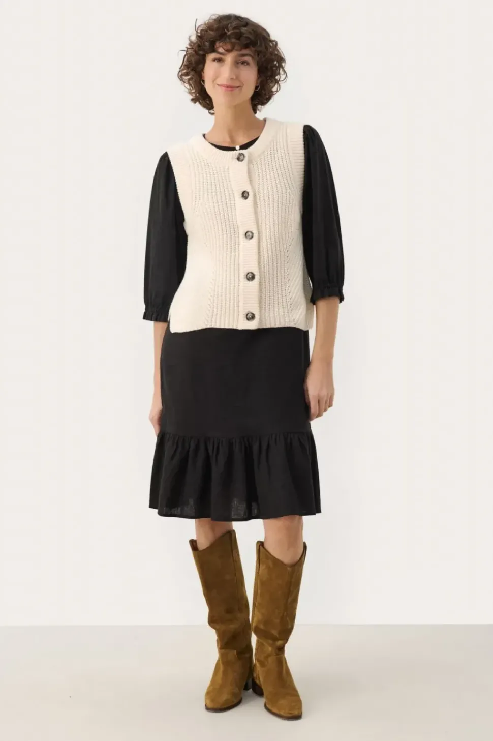 Part Two Knitted Waistcoat Noemie whitecap
