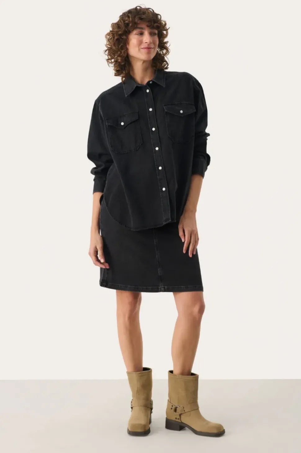 Part Two Shirt Collette washed black denim