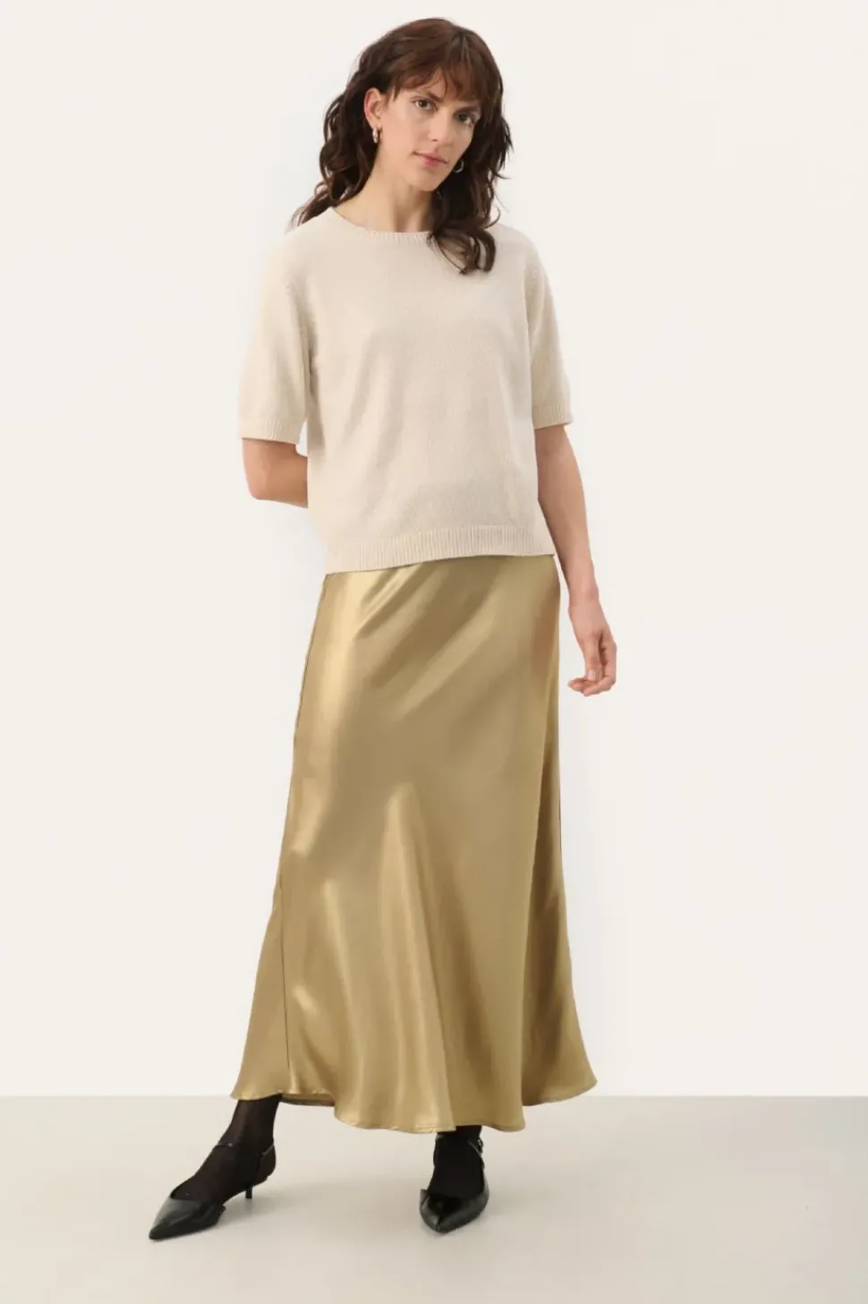 Part two Skirt Laurinas gold metallic