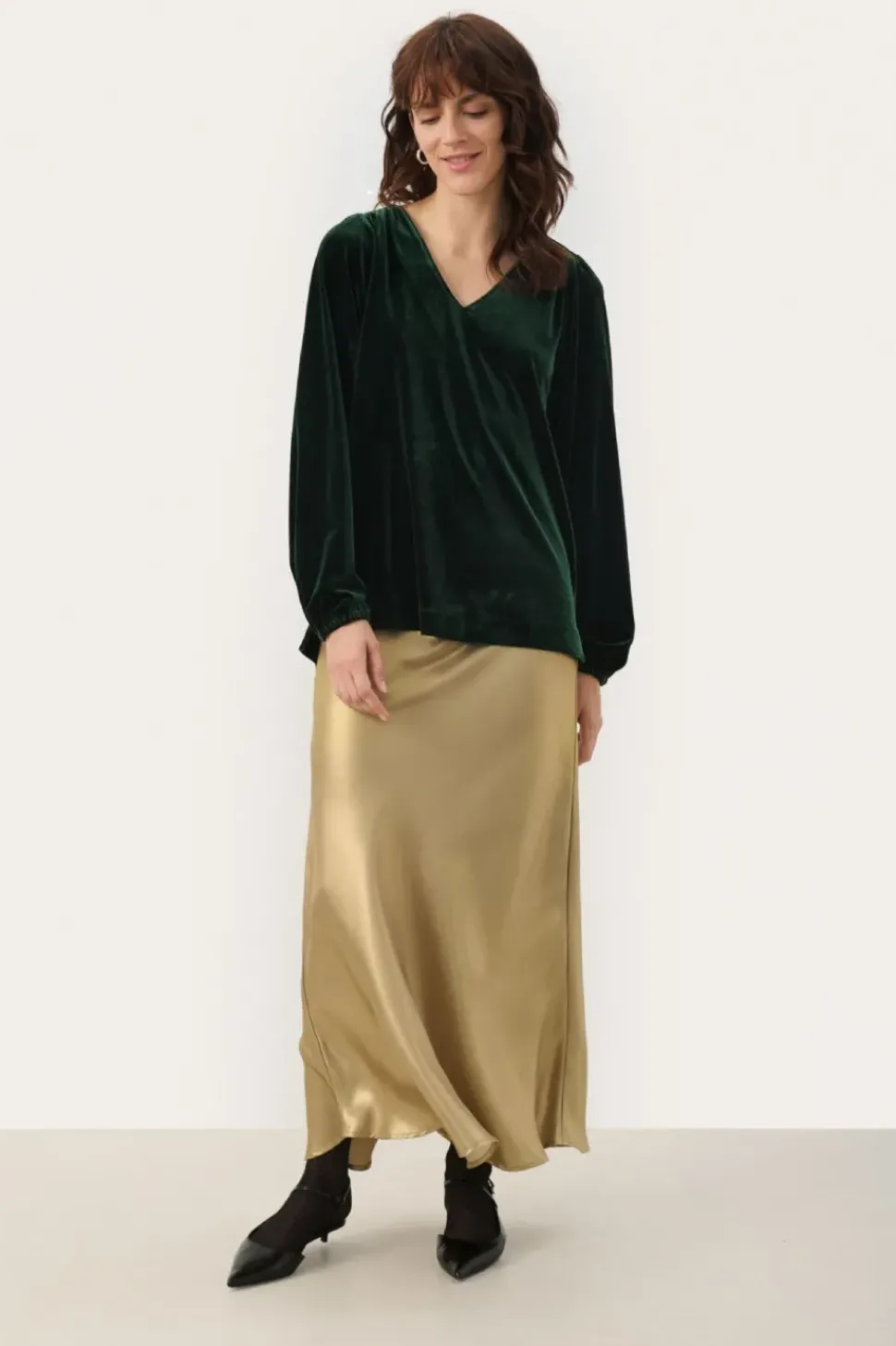 Part two Skirt Laurinas gold metallic
