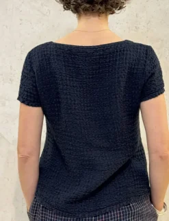 Sahara Waffle Linen Top night